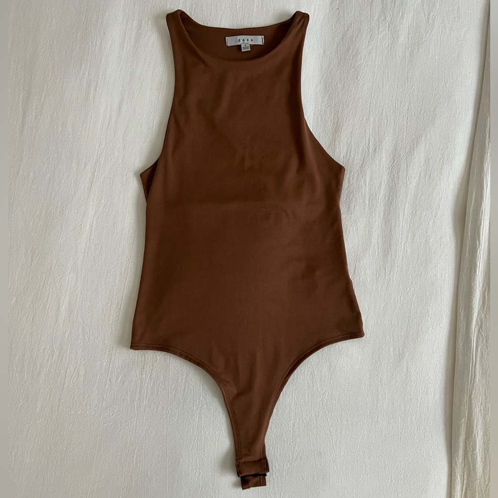 Womans brown bodysuit